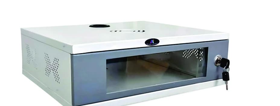Compact CCTV DVR rack with lock and key